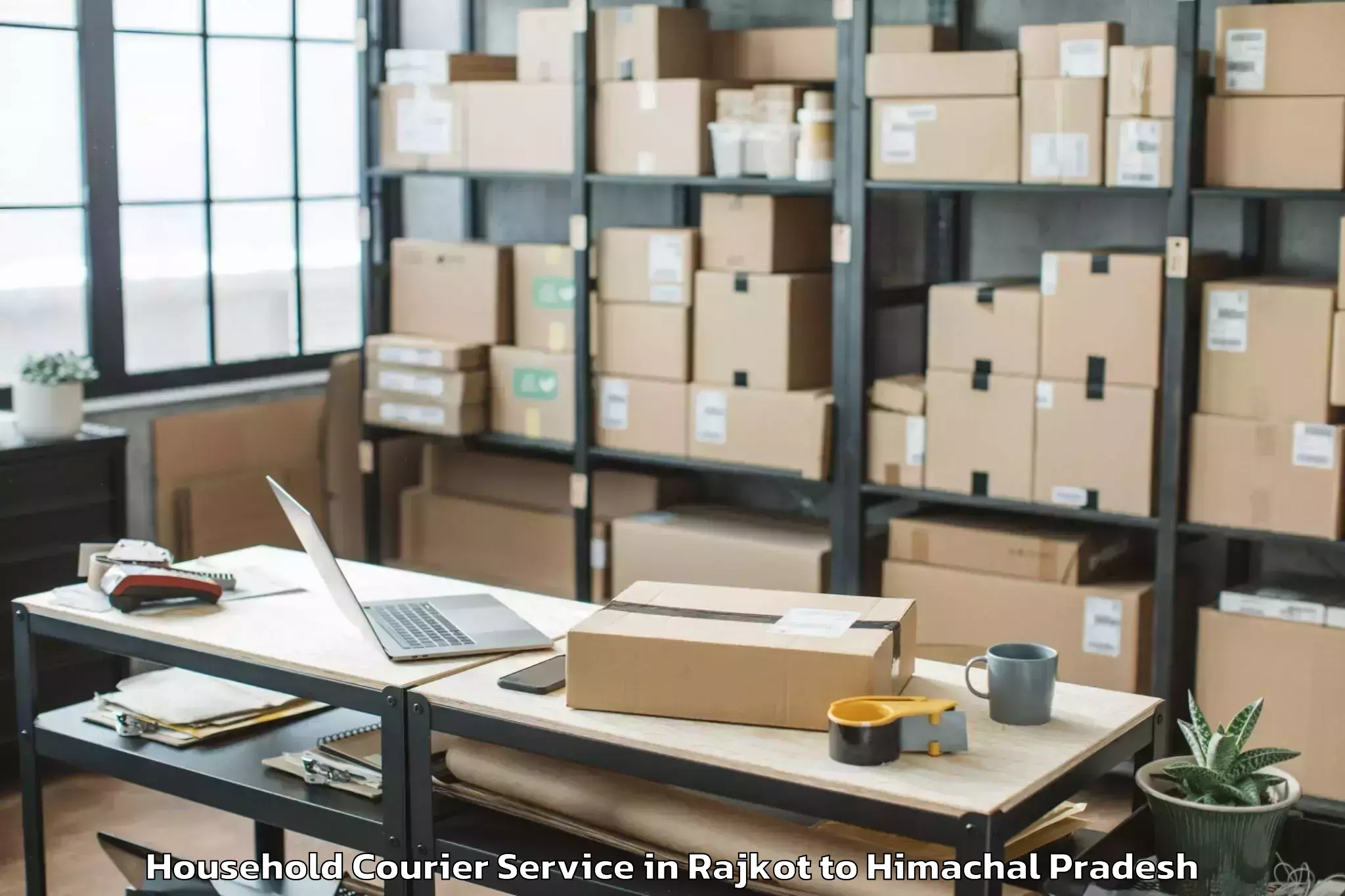 Quality Rajkot to Gho Brahmanan De Household Courier